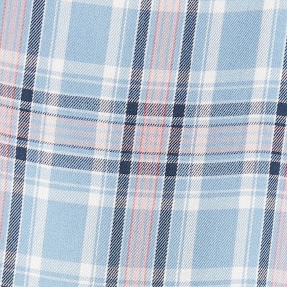 Soft Joie Long Pastel Sleeve Plaid Button Down Up - Picture 5 of 5